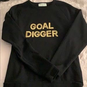 Bow & Drape sweatshirt Goal Digger in sequin